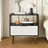 Nightstand With Drawer, End Table With Storage, Side Table With Open Space, Bed Side Table For Bedroom, Modern Nightstand With Golden Handle For Bedroom, Living Room, Black&white-771446847