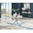 Tierra White Marble Effect Nest Legged Dining Table-205129904-205129905