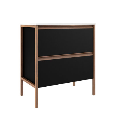 Tempo 31" Two Drawer Freestanding Vanity - Matte Black