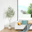 Adagio faux ficus avec pot de fleurs ovale blanc-281288361