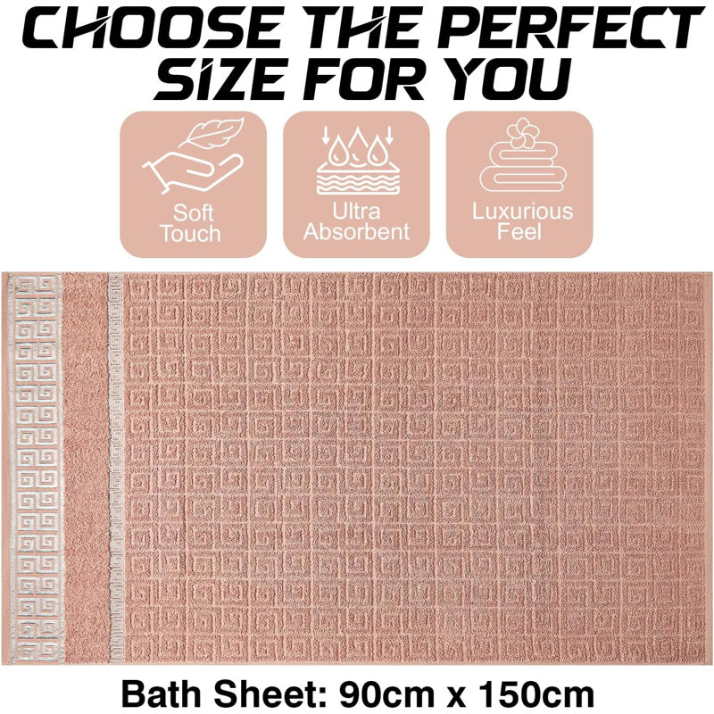 100% Cotton Ultra Light Bath Sheet, Pink