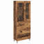  Highboard 2 Pcs Artisan Oak Engineered Wood And Glass-46636248