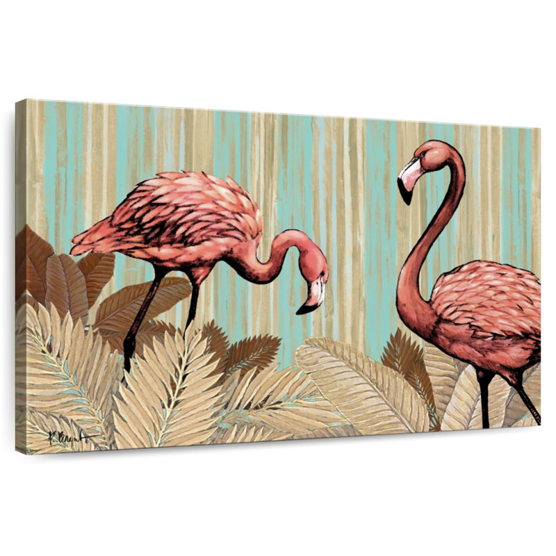 Flamant rose rétro Brampt, H 32 po x l 48 po
