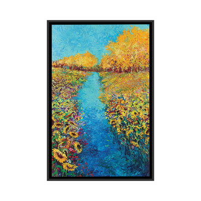 « iris scott-tournesol triptyque panel ii », reproduction d’art sur toile tendue