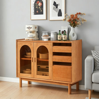 Buffet de rangement multifonctionnel en bois massif