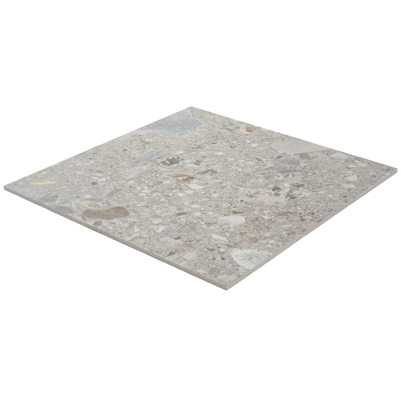 Rizo 24x24 Matte Terrazzo Look Porcelain Tile, Ivory