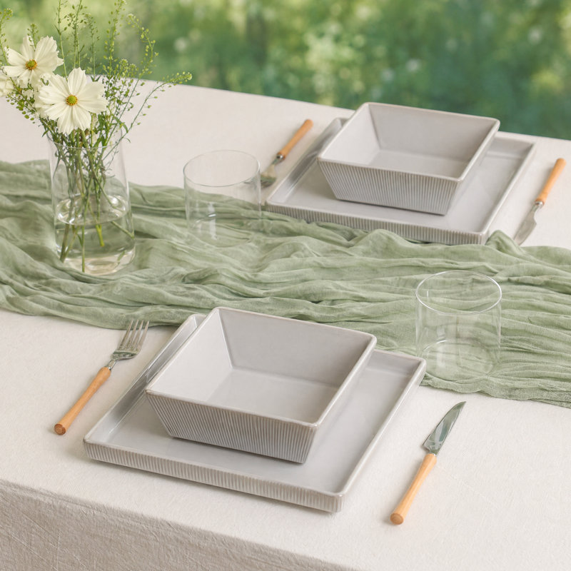 Stone Lain Grace 24-Piece Dinnerware Set Stoneware