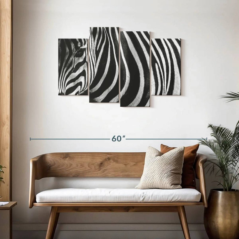 Brampt Monochrome Zebra, 27" H x 43" W