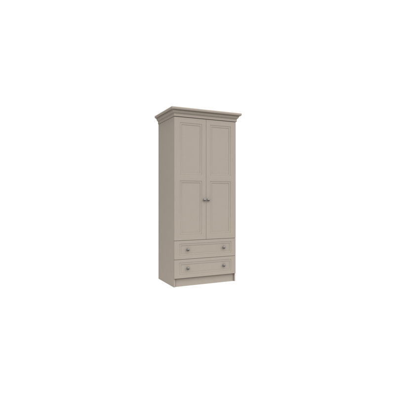 Adnan 2 Door Manufactured Wood Wardrobe, Fired Earth
