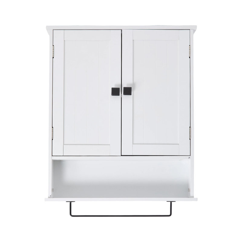 Melamine-Faced MDF + Metal Wall Mounted Required Bathroom Shelves