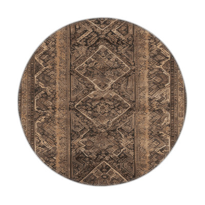 ArtDeco Brown Indoor and Outdoor Area Rug