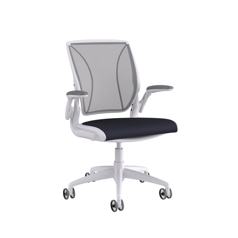 Mesh Task Chair, Catena/Cornflower, Pinstripe/Silver, White