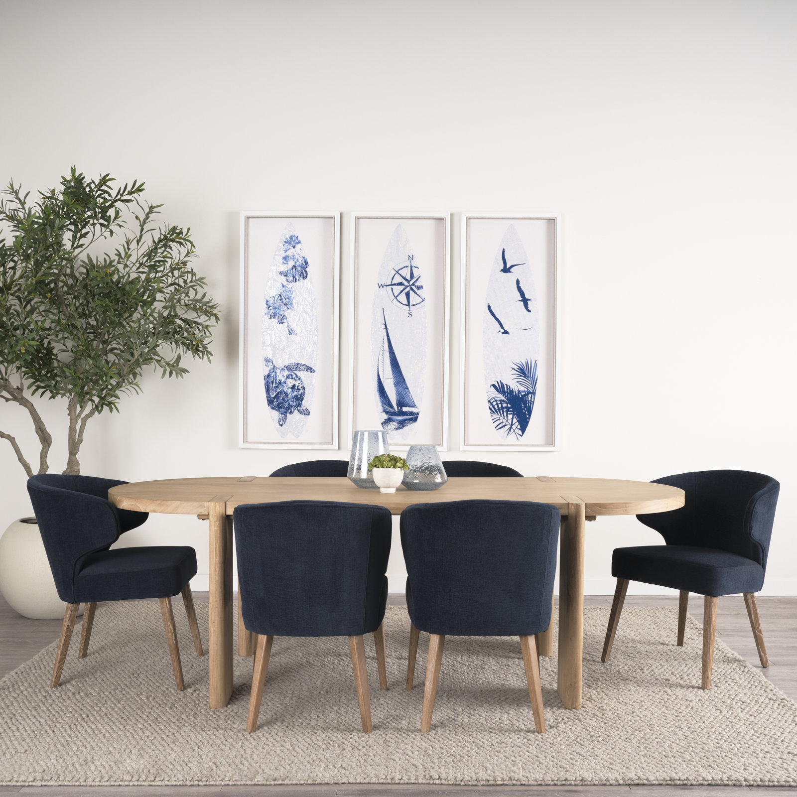 Katia 91" Dining Table, Light Brown