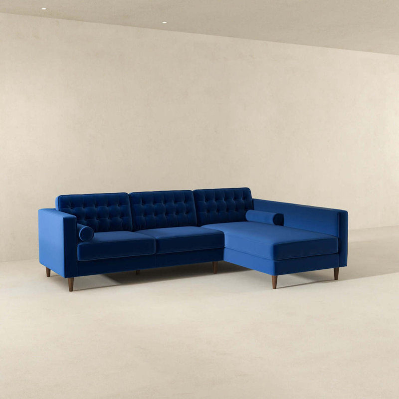 Canapé Moderne, Velours bleu