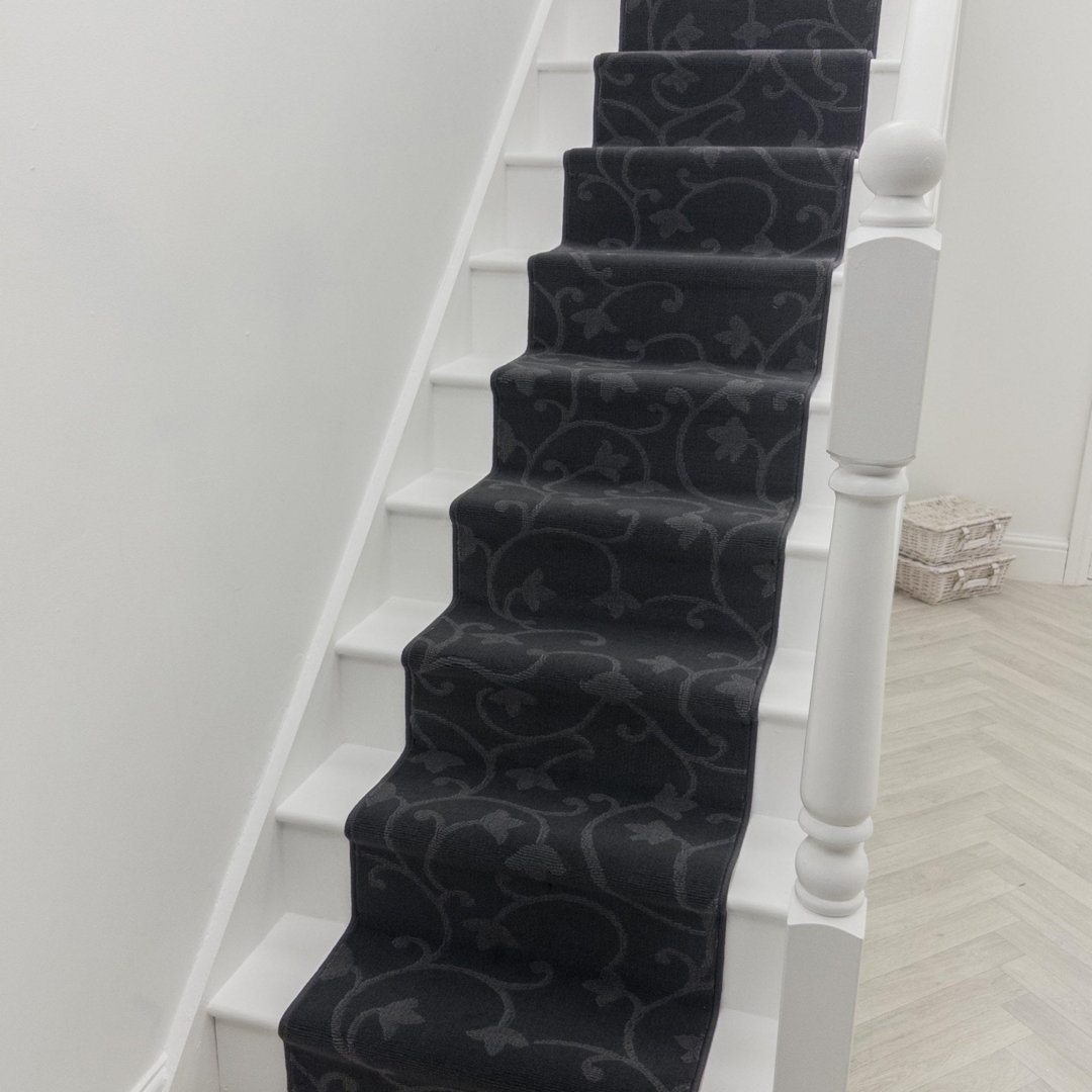 Vines Grey Stair Runner â Soft & Durable Carpet Runner for Stairs & Staircases, Multiple Lengths