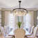 Aurthur 9 - Light Dimmable  Black Round Crystal Chndelier Flush Mount