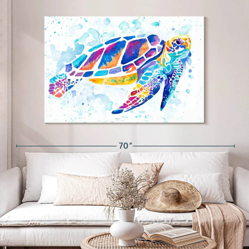 Tortue de mer Brampt, H 34 po x l 51 po