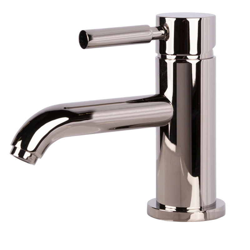 Cigno Single Hole Bathroom Faucet with Drain Assembly, Polished Nickel