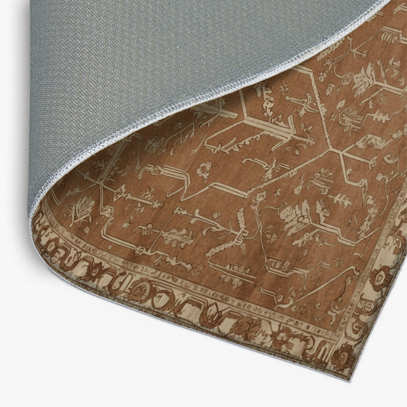 Tapis turc intérieur et extérieur brun, Rectangulaire 8 pi x 10 pi