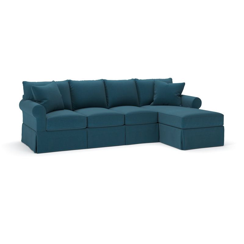 Amari Chaise Sectional, Right Hand Facing, Bayou Midnight Canvas