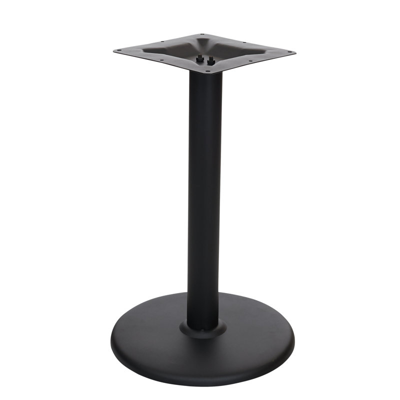 STB Black 18" Round Indoor Dining Height Table Base Bolt-On Plate