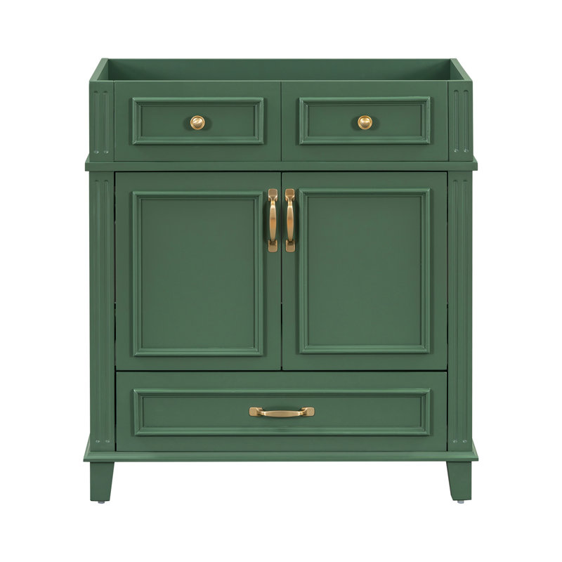 Unité de rangement pour salle de bain 30 po, meuble-lavabo en bois massif et rétro, espace généreux pour l'hygiène et les nécessités de beauté, planches à cadre, style, 30 po, généreux
