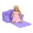 Sophia’s Plush Purple Moroccan Print Pull-Out Sofa/Bed for 18" Dolls