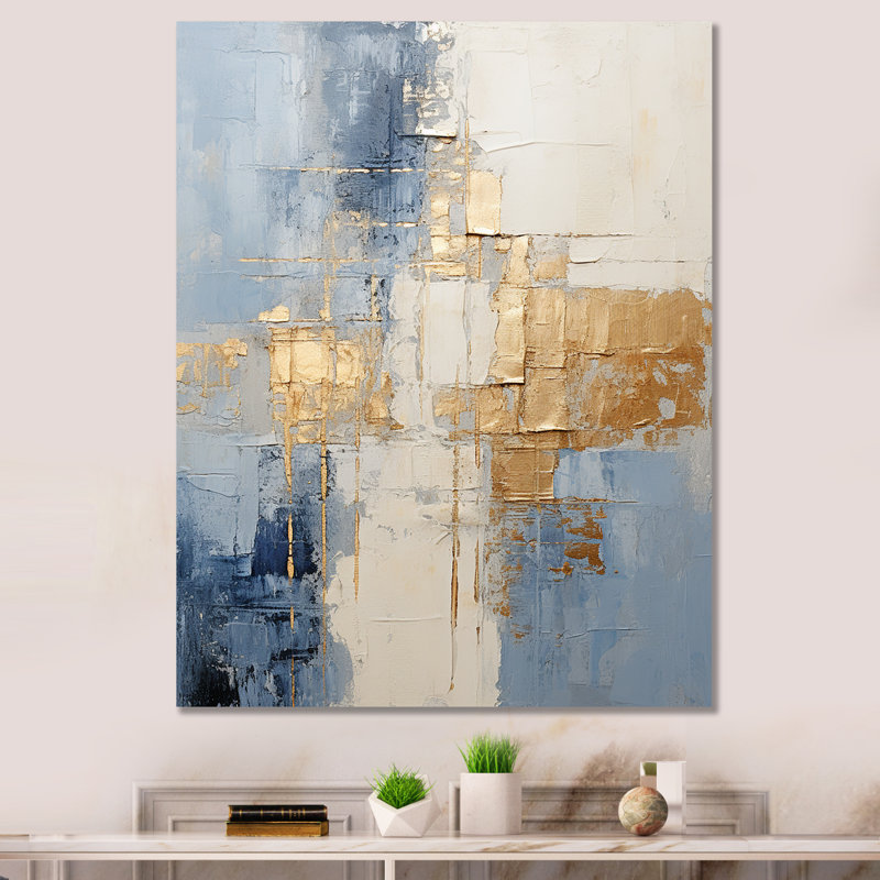 Art mural sur toile scandinave minimaliste beige et doré II, Cadre flottant noir, H 40 po x l 30 po x P 1,5 po