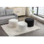 Repose-pieds rond avec repose-pieds en velours
