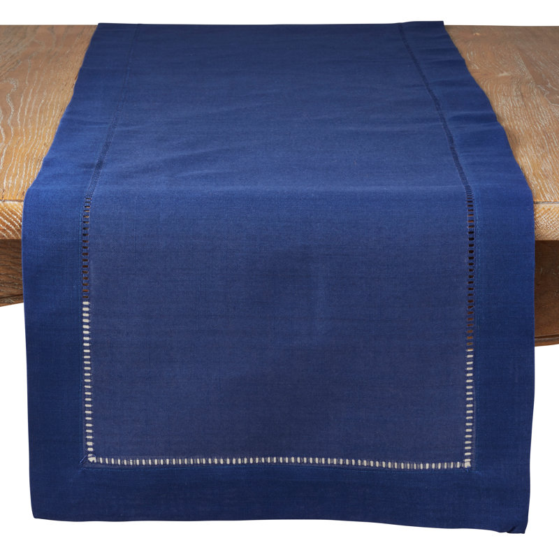 Channy Polyester Table Runner, Blue, 72" L x 16" W