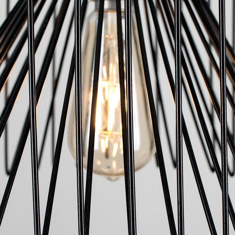 Ayoub 1 - Light Black Drum Pendant, Not Included