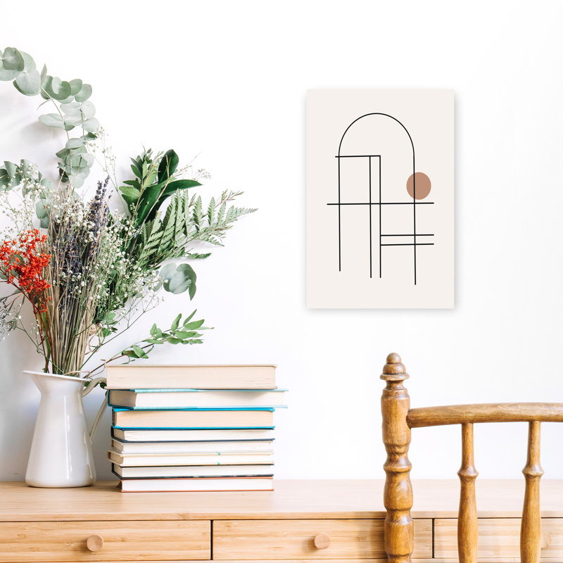Geometric Line Art Composition 01 by Little Dean - Wrapped Canvas Print, 45.72 cm H x 30.48 cm W