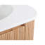 Meuble-lavabo mural de 24 po avec lavabo au design incurvé, finition en bois à texture ondulée, marbre de culture intégré-1590401850