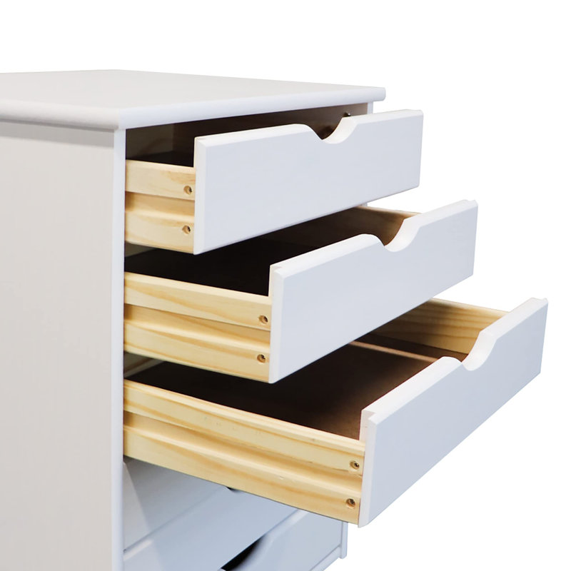 Denira 6 Drawer Storage Drawer, White