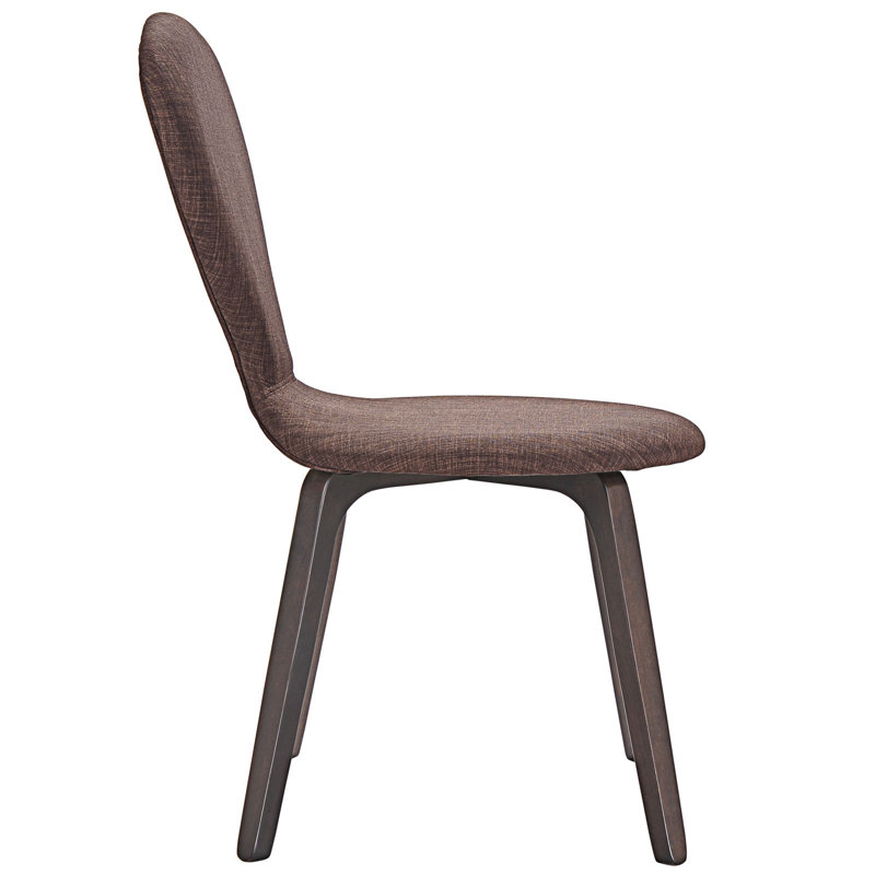 Modway Tempest Dining Chair, Walnut Brown