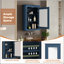Armoire de rangement murale pour salle de bain avec miroir, tablette réglable et conception peu encombrante pour la salle de bain