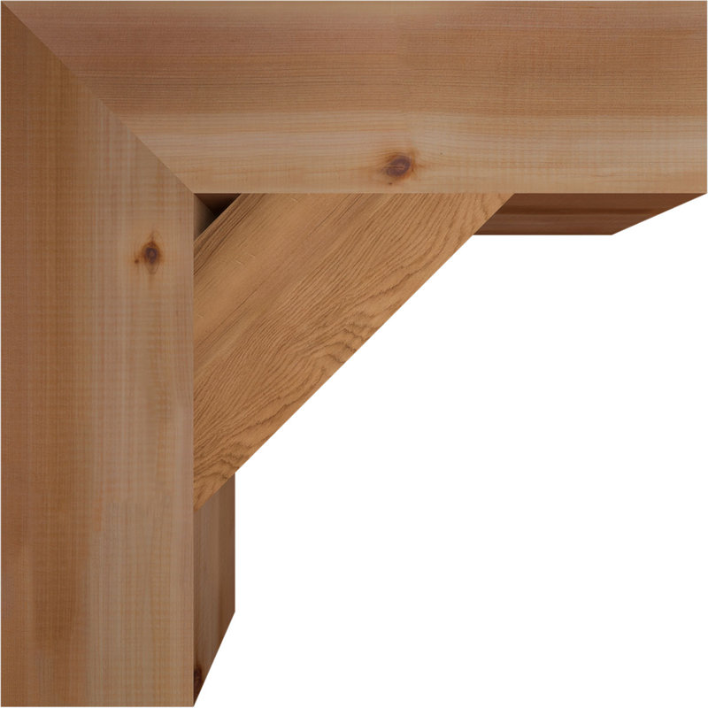 Traditional Block Bracket, Western Red Cedar (Smooth), 22" H x 5.5" W x 22" D