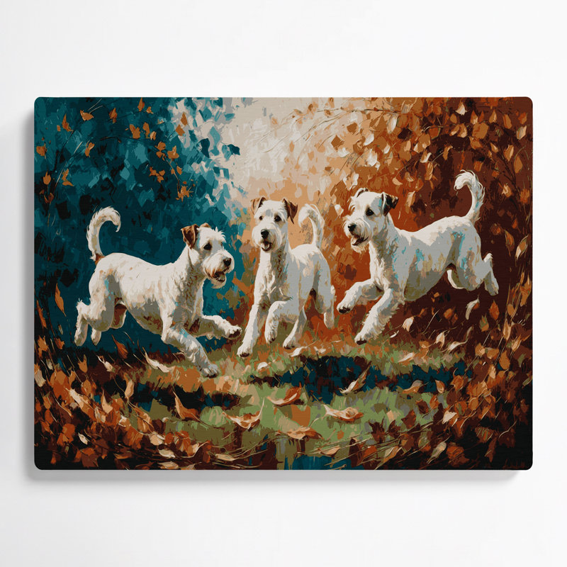 Chiens Bedlington Terrier gris, art mural en métal, H 11 po x l 14 po