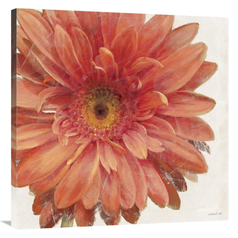 « vif red cascade », reproduction d’art sur toile, H 16 po x l 16 po x p 1 po, Toile tendue