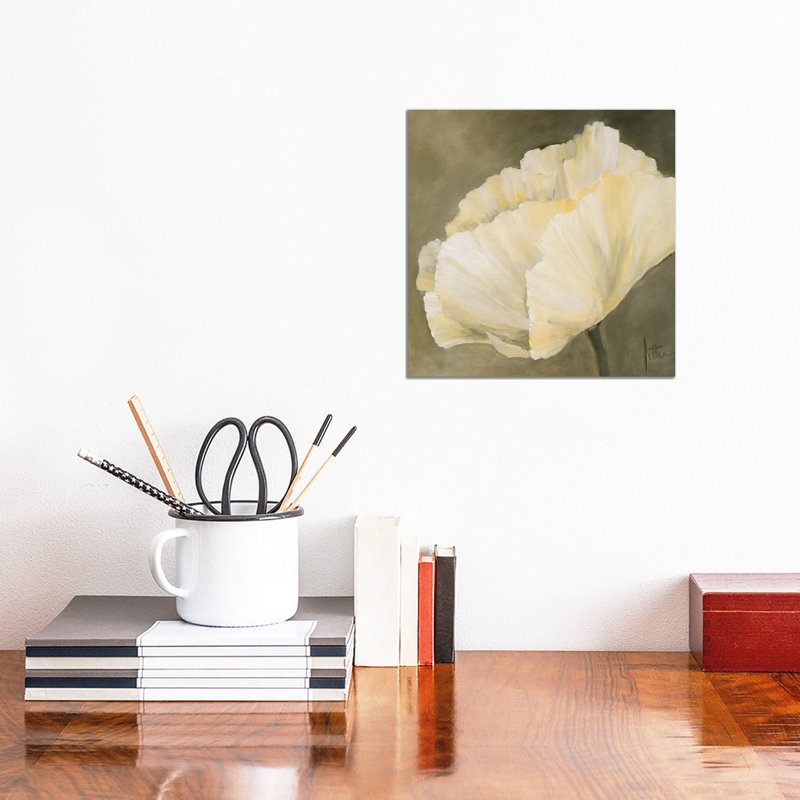Poppy in White III 1 Piece Wrapped Canvas Painting, 30.48 cm H x 30.48 cm W