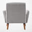 Fauteuil d'appoint rembourré avec pieds en bois d'hévéa-1003002358