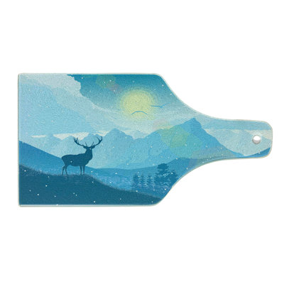 East Urban Home Glass Deer Hunting Cutting Board