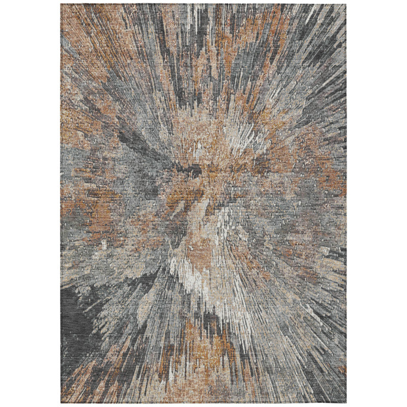 Machine Washable Indoor/Outdoor Pablo ACN2283 Abstract Rug, Rectangle 10' x 14'
