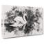 Swan Watercolour - Wrapped Canvas-56656706