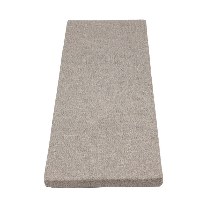 Outdoor Bench Seat Cushion, Gray, 48" x 18"