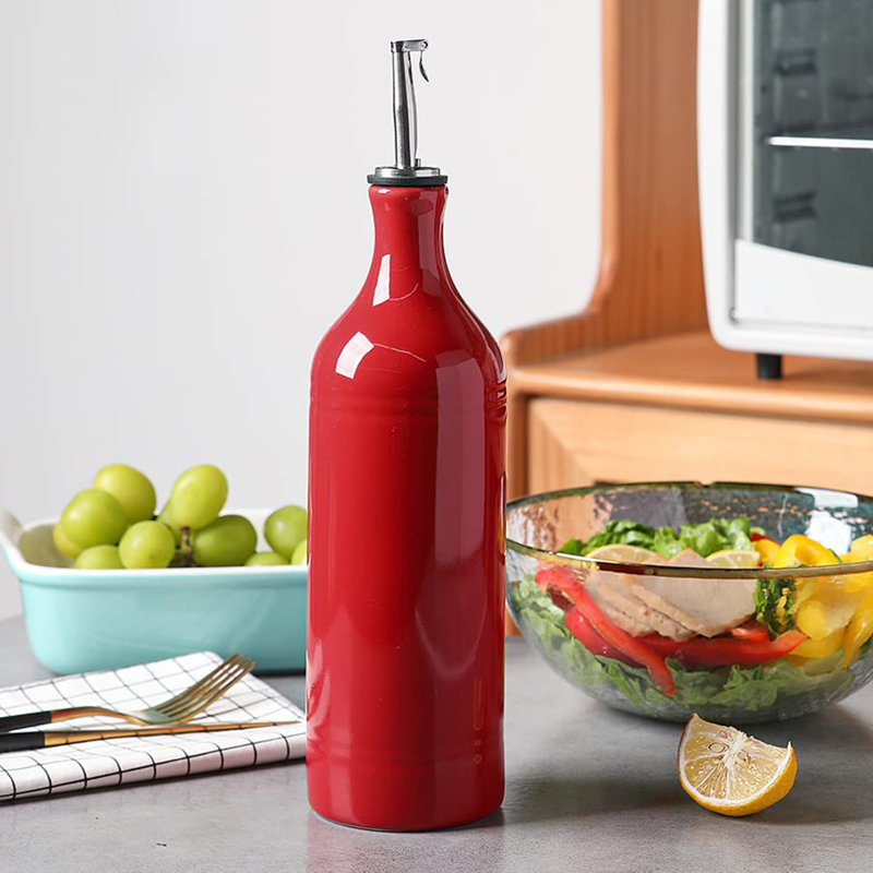 Huilier simple en céramique / vinaigrier, 24 oz