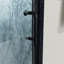 34 à 35 3/8 po X P 72 po H Portes de douche pliantes sans cadre en noir mat avec verre transparent