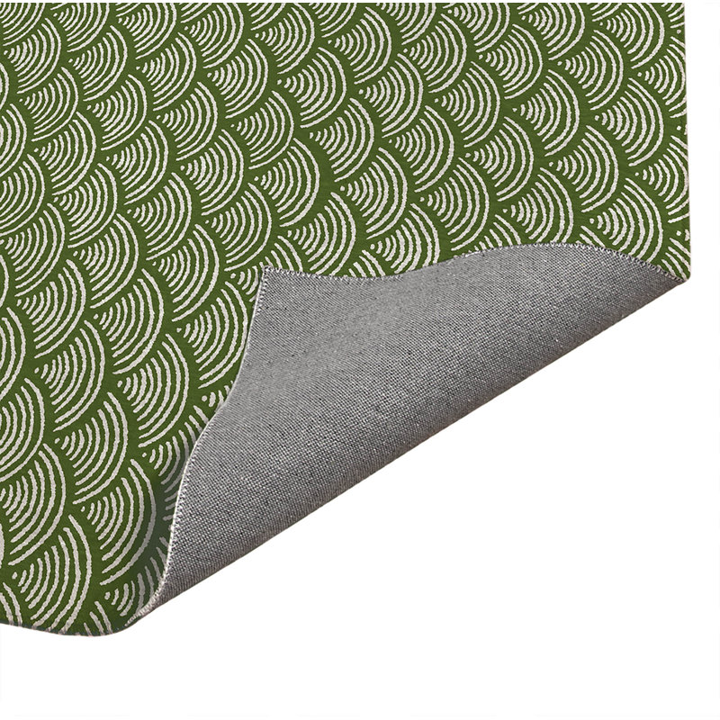 Tapis de cuisine Rolling Waves, Rectangle 4pi x 6 pi, Vert olive