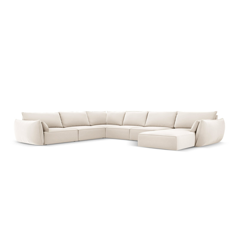 Lillie-Louise 8 Seater Large Corner Sofa , Light Beige, left