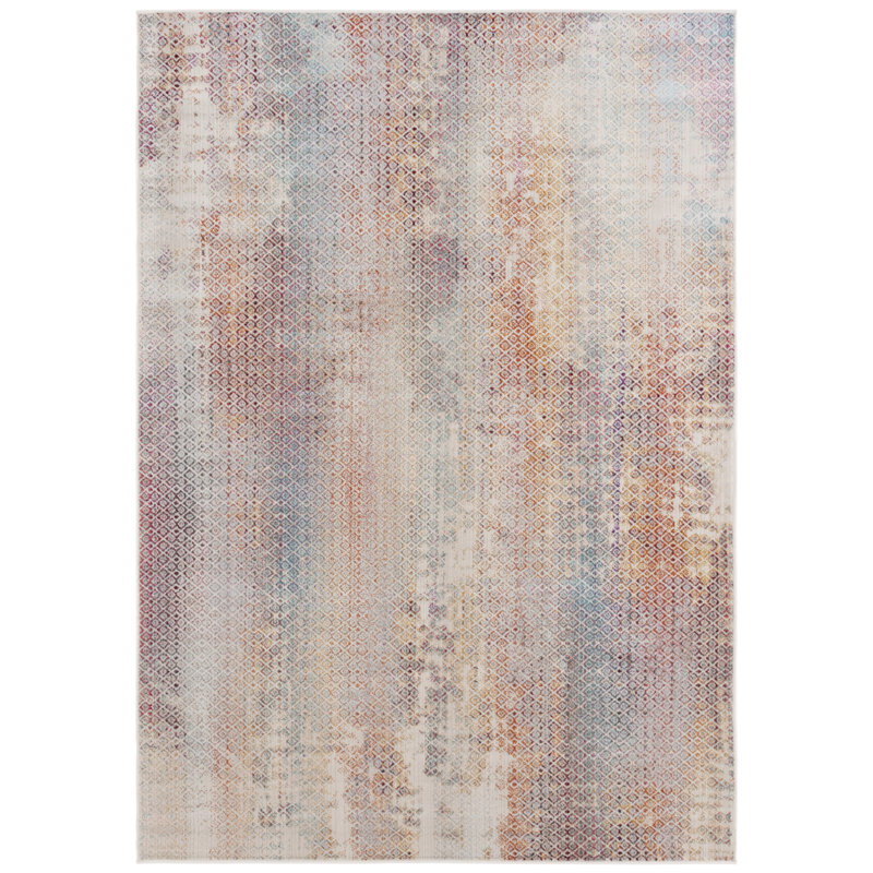 Rainbow Performance Abstract Indoor/Outdoor Area Rug, Rectangle 5'3" x 7'6"